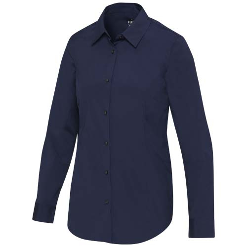 Chemise personnalisable femme en popeline Carnelian Bleu marine